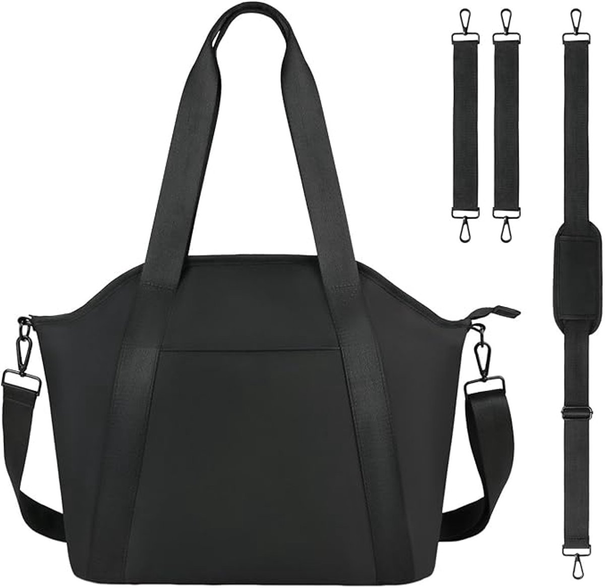 Luiertas Tote - Waterdichte Opbergtas - Luxe Luiertas Grote Capaciteit - Waterproof Mom Bag - met Schouderriem - Modieuze Verzorgingstas en Reistas - voor Babybenodigdheden - Creme – foto 4