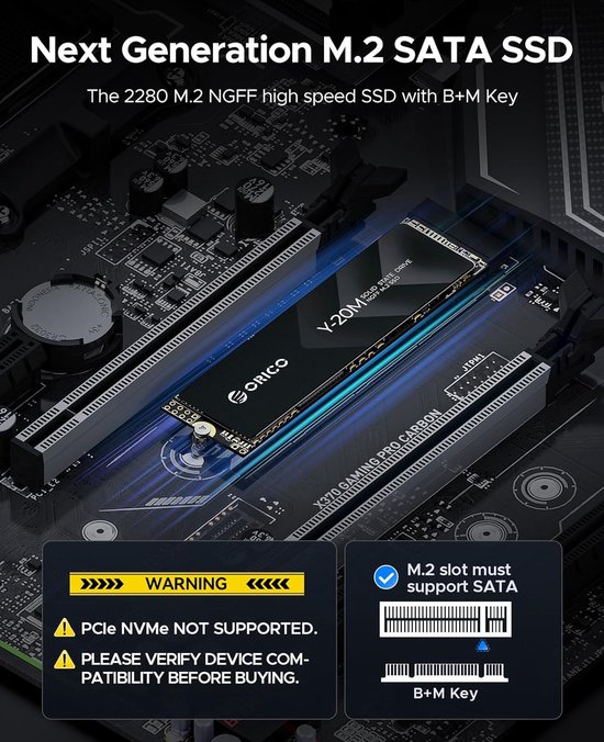 Interne M.2 2280 SATA SSD 1TB voor Laptop en Desktop - Hoge Snelheid en Laag Stroomverbruik van Merkloos — afbeelding 5
