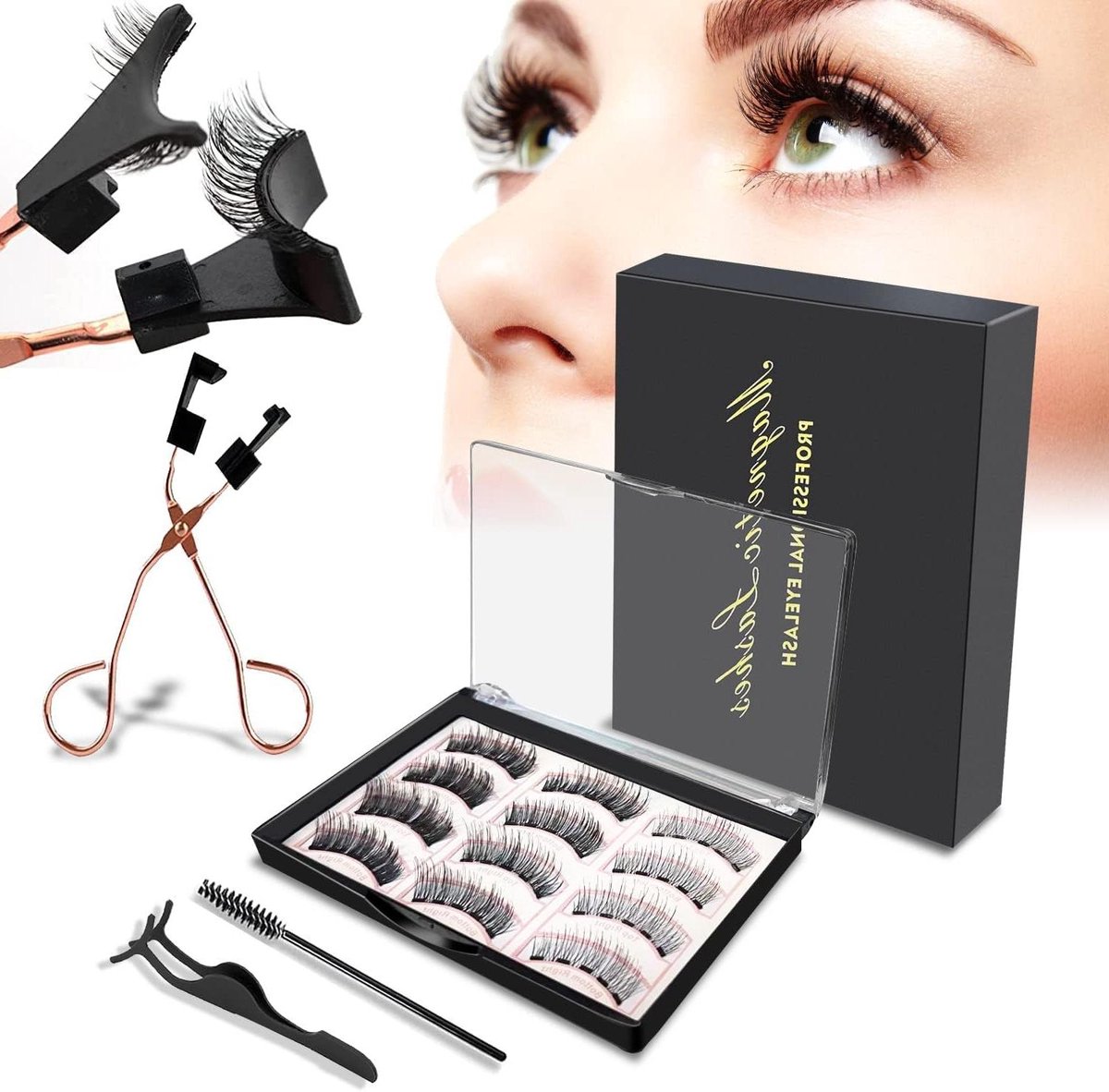 Magnetische Wimpers - Nepwimpers Kunstwimpers - Ogen Verfraaien - Zonder Eyeliner - 3 Paar - Natuurlijk