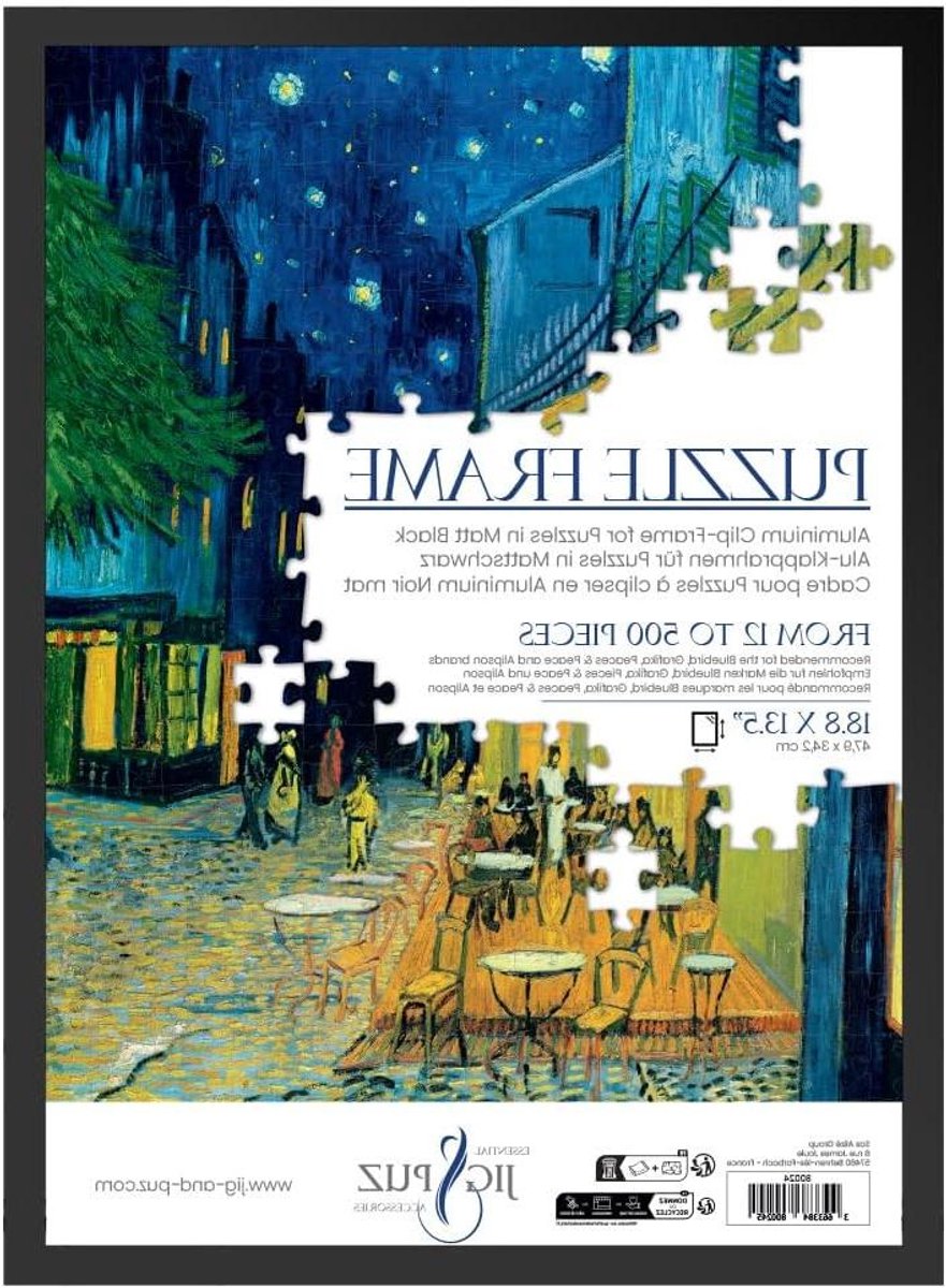 Puzzel Frame - Puzzel Display - Puzzels Presenteren - Clip Systeem - 48 x 34.3 cm - Zwart