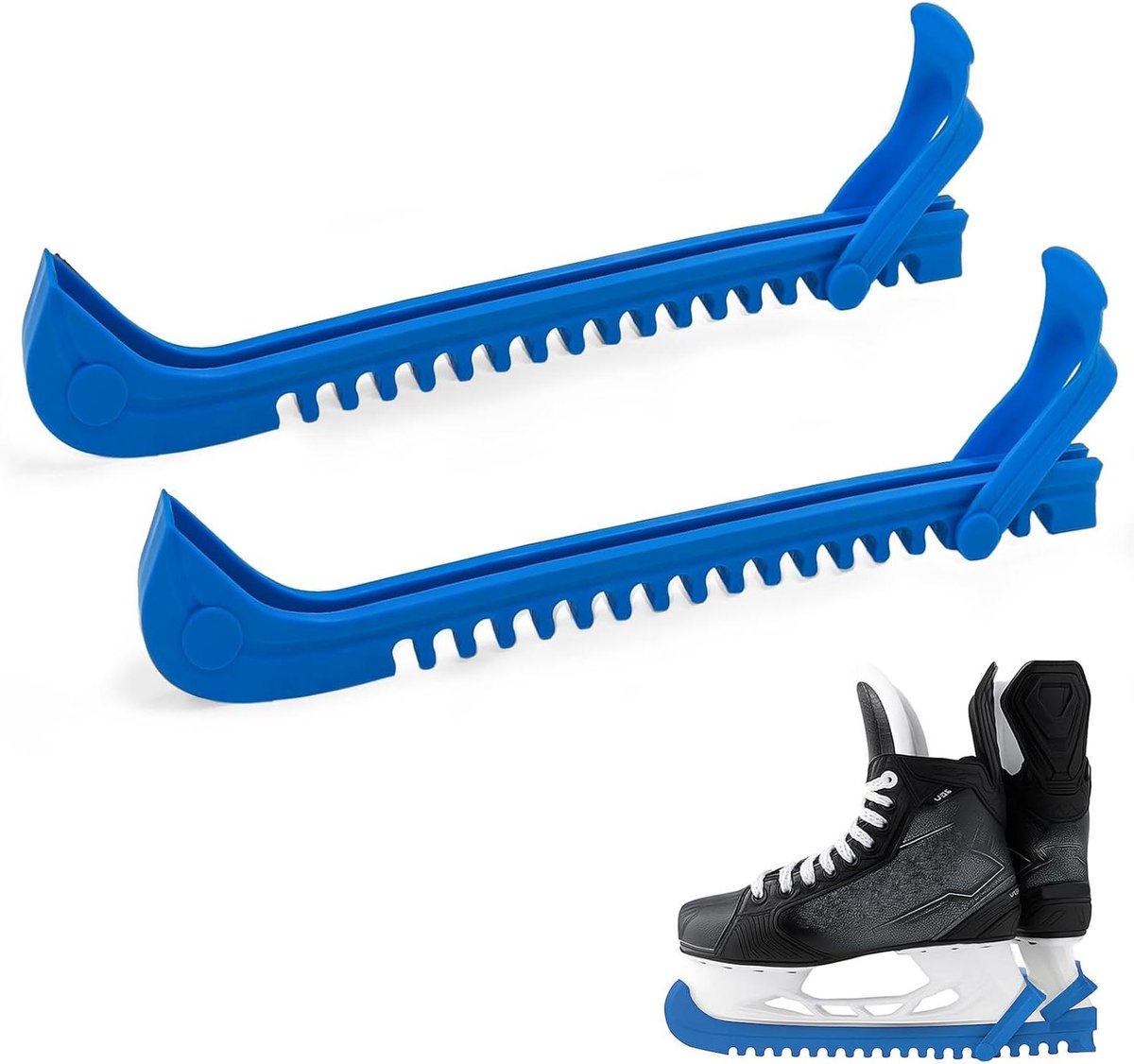 Schaatsbeschermers - Schaats Covers - Schaatsen Beschermen - Flexibel Materiaal - 34.5 x 6.5 cm - Blauw