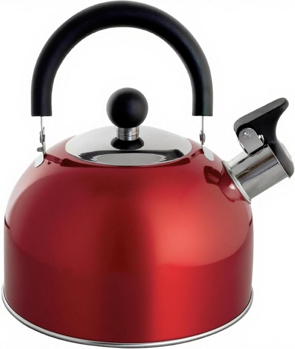 Waterkoker - Theepot Kookplaat - Water Koken - Fluitend - 2 Liter - Rood