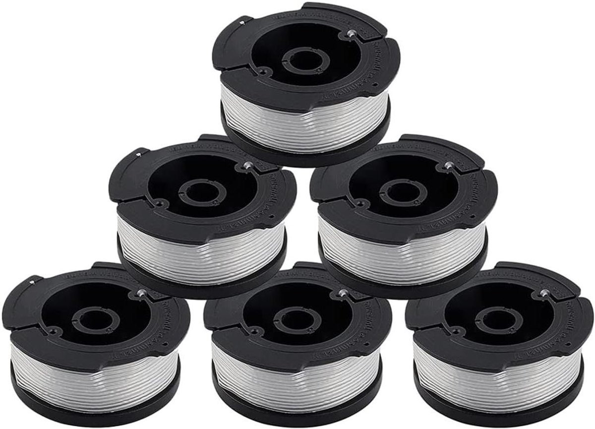 Trimmer Spoelen - Reserve Spoelen - Gazon Onderhoud - Automatische Draadaanvoer - 6 Stuks - Zwart