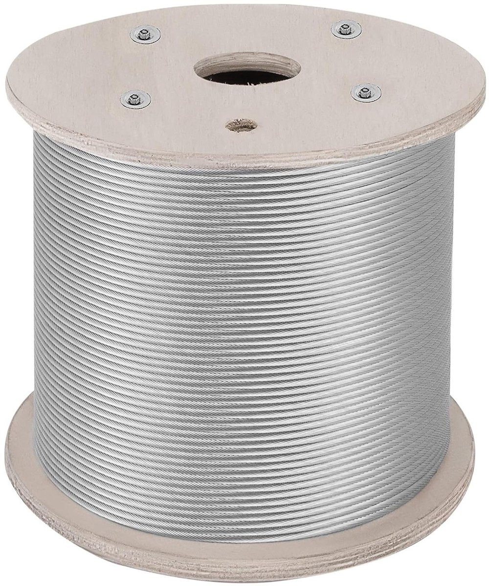 Staalkabel - Kern Kabel - Trekken en Optillen - Roestvrij Staal - 17 kg - Zilver