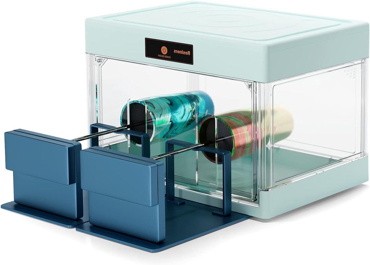 Hars Uithardingsmachine - Epoxy Droger - Bekers Afwerken - 360 Graden Verwarming - 27.4x26.9x38 cm - Mintgroen