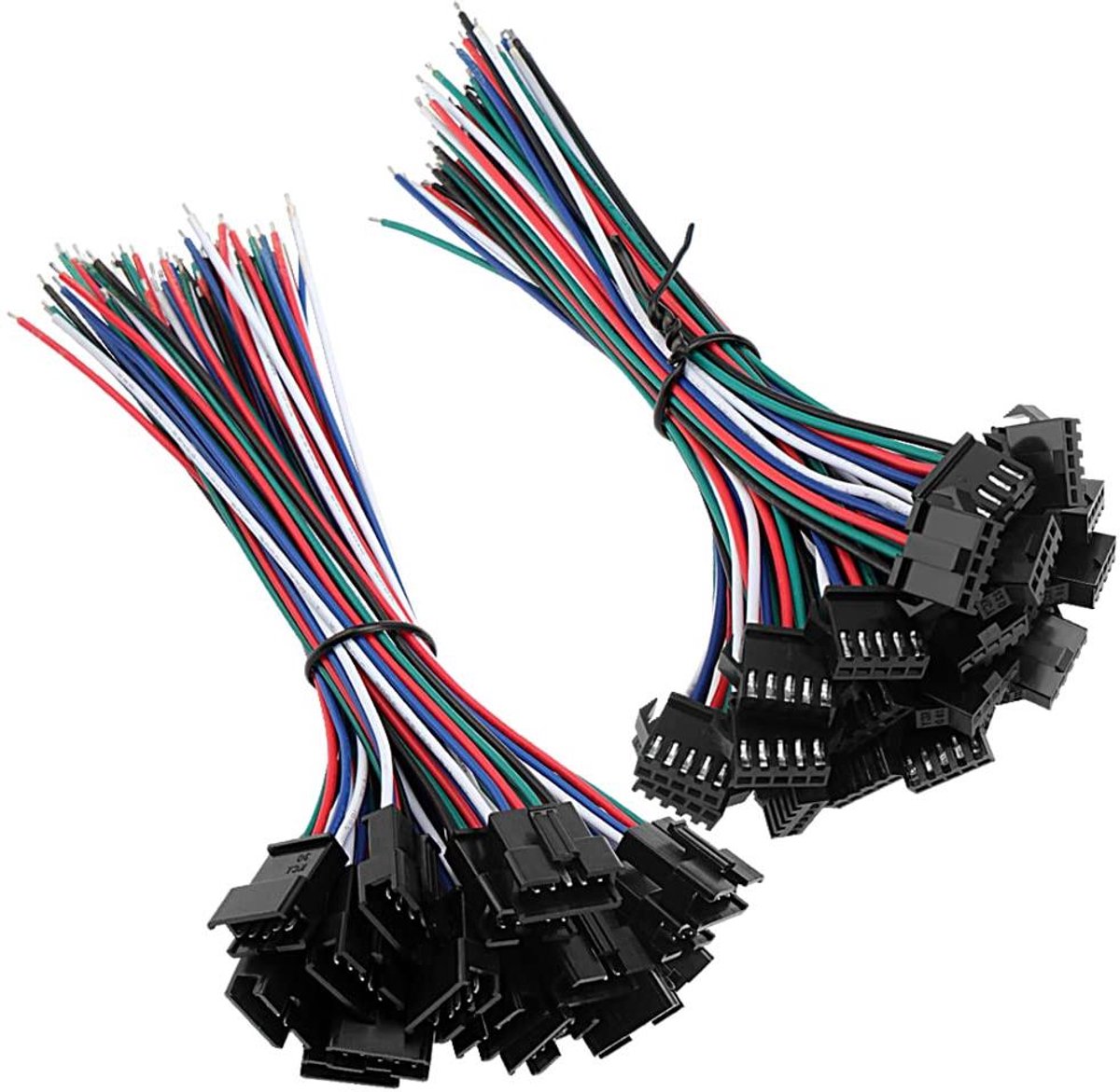 JST SM Kabel Connectoren - 5-Pin Connectoren - Elektronica Aansluiten - Vertind Koper - 15cm - Zwart