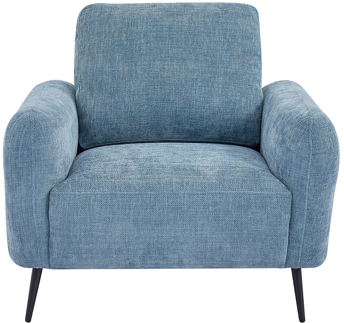 Vente-unique Fauteuil in blauwe gestructureerde stof LETROSA