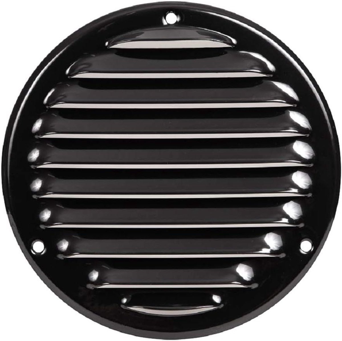 Ventilatie Grille - Rooster Afvoer - Luchtstroom Beheren - Met Horrengaas - 125mm Diameter - Zwart