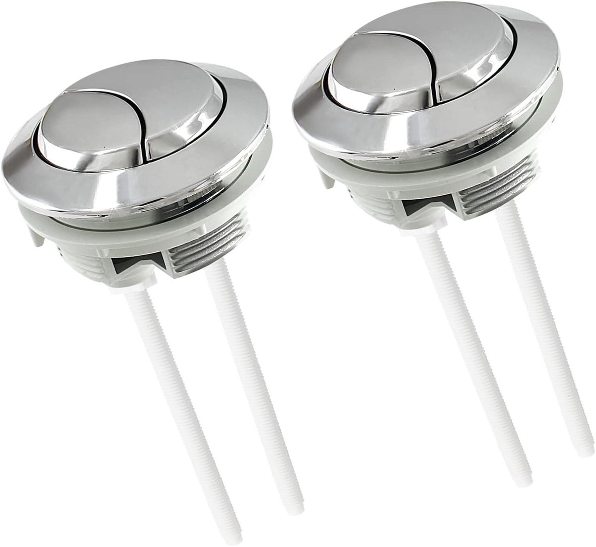 Toilet Spoelknop - Dubbele Knop Toilet - Water Besparen - Verstelbare Stang - 58 mm - Wit