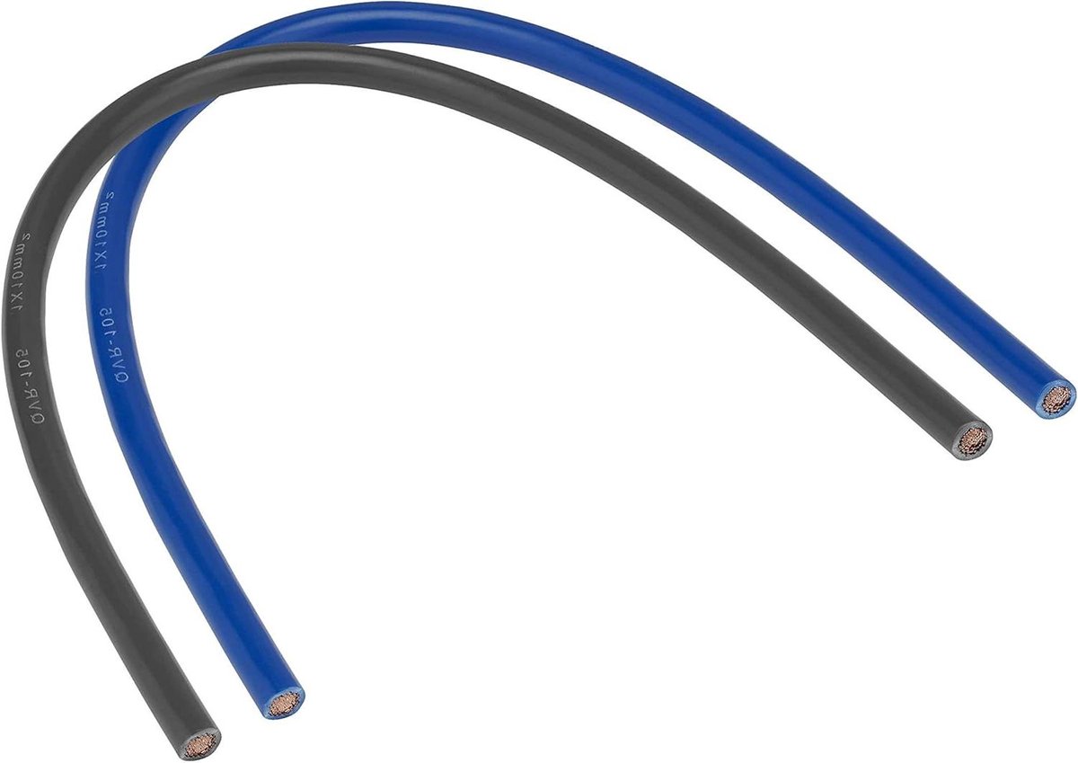 Elektrische draad spoel - Kabelspoel elektrische kabel - Zelf installeren - Flexibele koperen kern - 10 mm² 30 cm