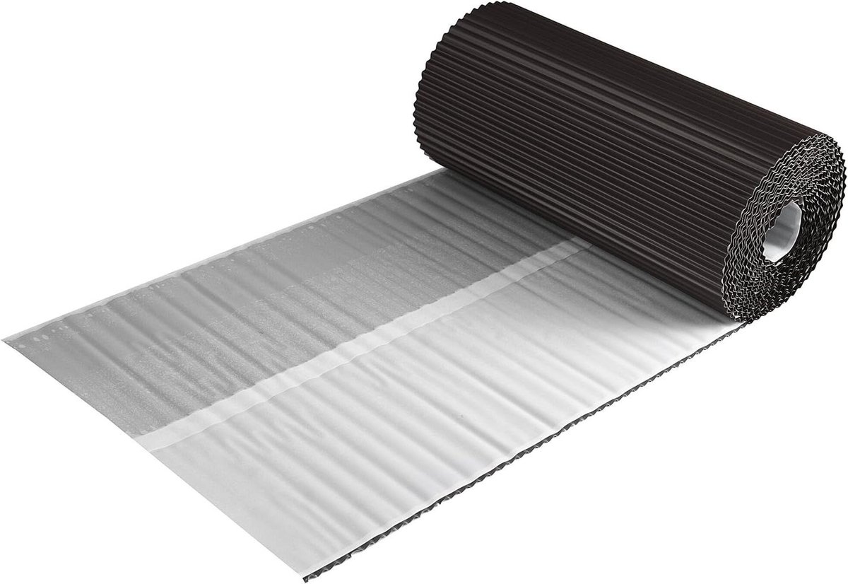 Muuraansluitband Aluminium - Dakband Schoorssteenband - Dak Afdichting - Geplooid Profiel - 30 cm x 5 m - Donkerbruin