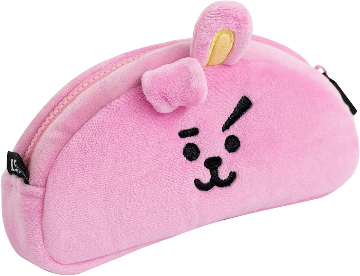 Pennenzak BT21 - Etui Cooky - Bureau Organisatie - Pluche Materiaal - 20 x 5 x 10 cm - Roze