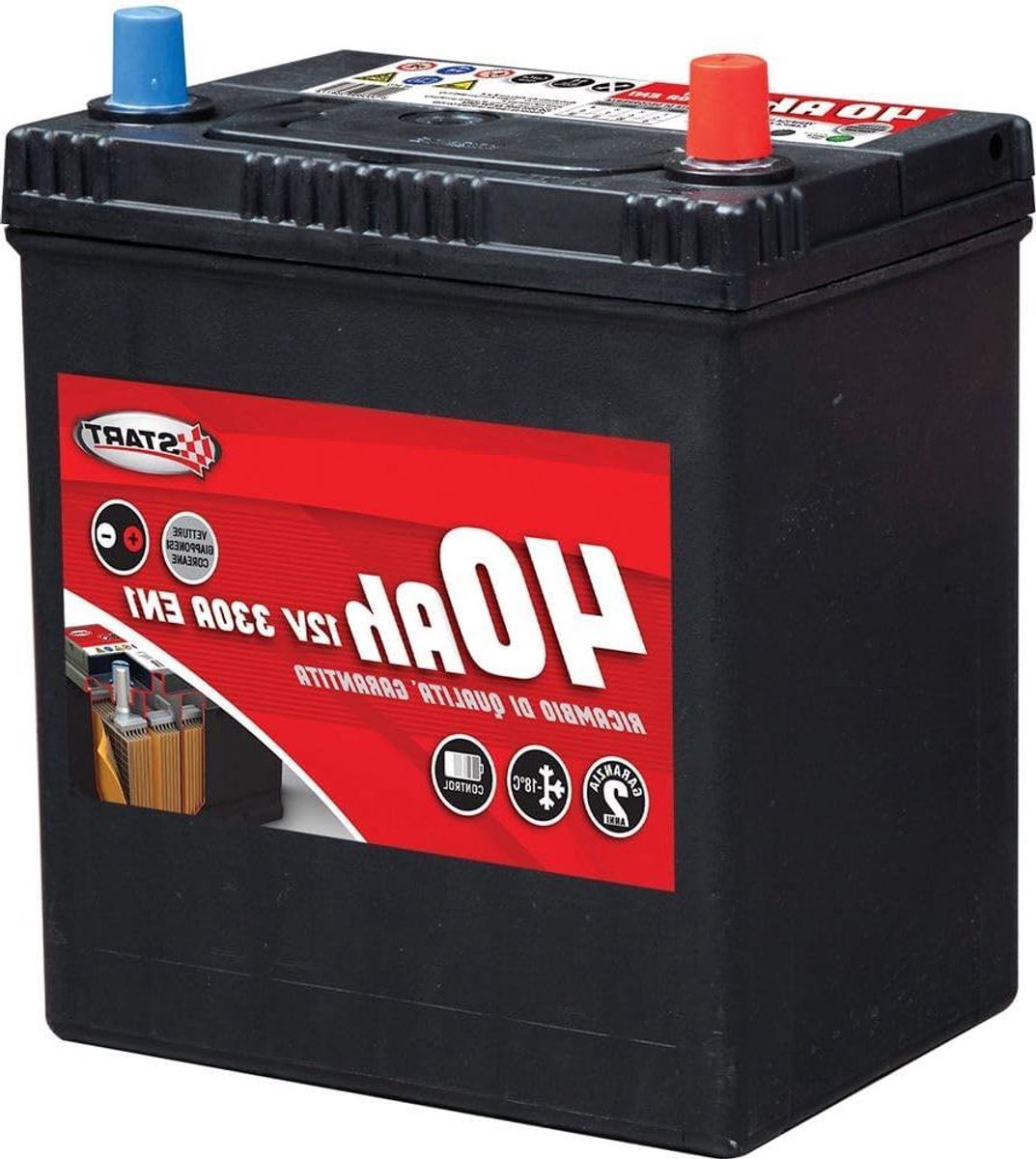 Autobatterij - Startbatterij Autoaccu - Motor Starten - Onderhoudsvrij - 23 x 19 x 13 cm - Zwart