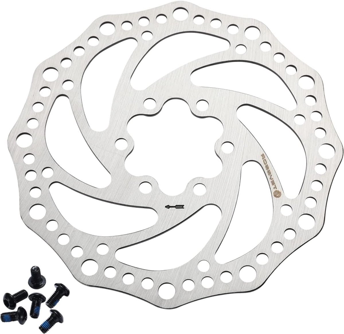 Fiets Schijfrem Rotor - Rem Schijf - Fietsen Onderhoud - 6 Bouten Bevestiging - 160 mm - Zilver