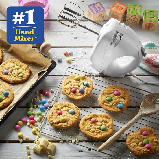 Handmixer - Mixer Keukenmachine - Beslag Maken - 6 Snelheden - 17.5 cm - Wit — afbeelding 4