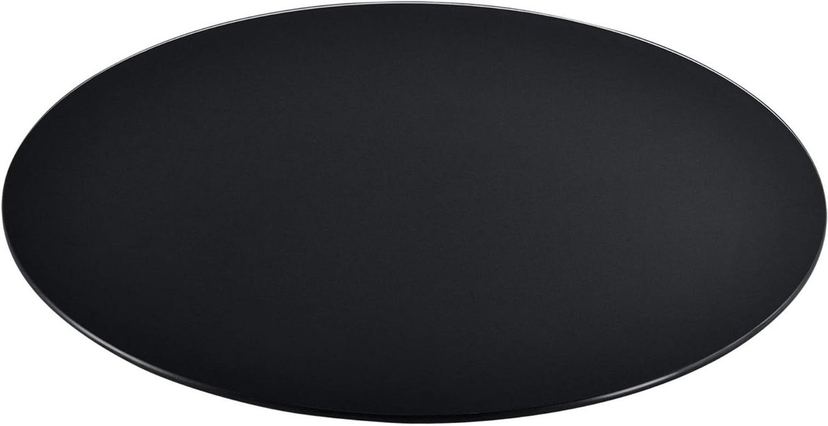 Glasplaat ESG - Tafelblad Glas - Tafel Maken - Gehard Veiligheidsglas - Ø 80 cm - Zwart