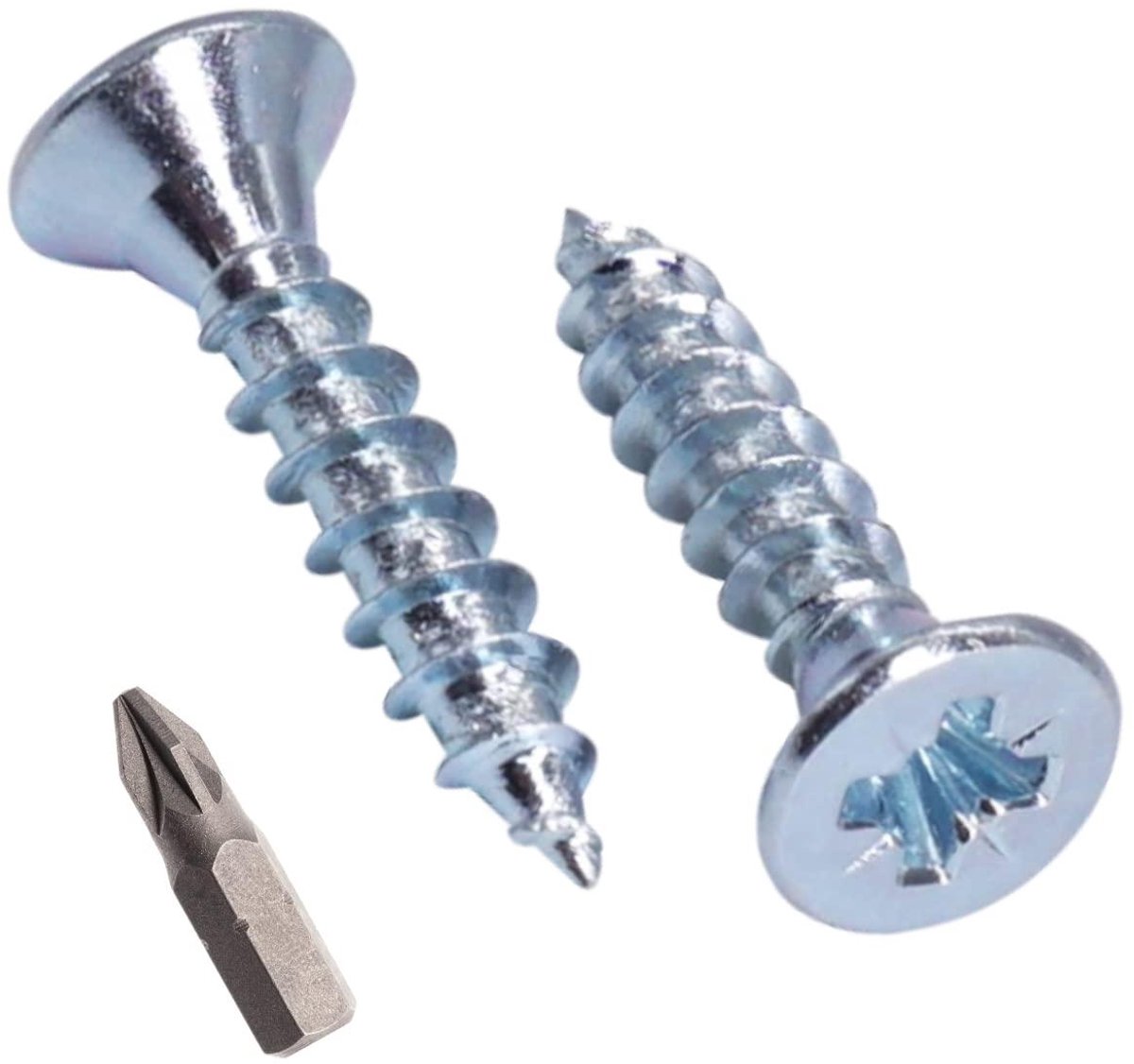 Houtschroeven Verzinkt Staal - Spaanplaatschroeven PZ - Klusprojecten Thuis - Zelfverzinkende Kop - 4.0 x 16 mm - Zilverkleurig