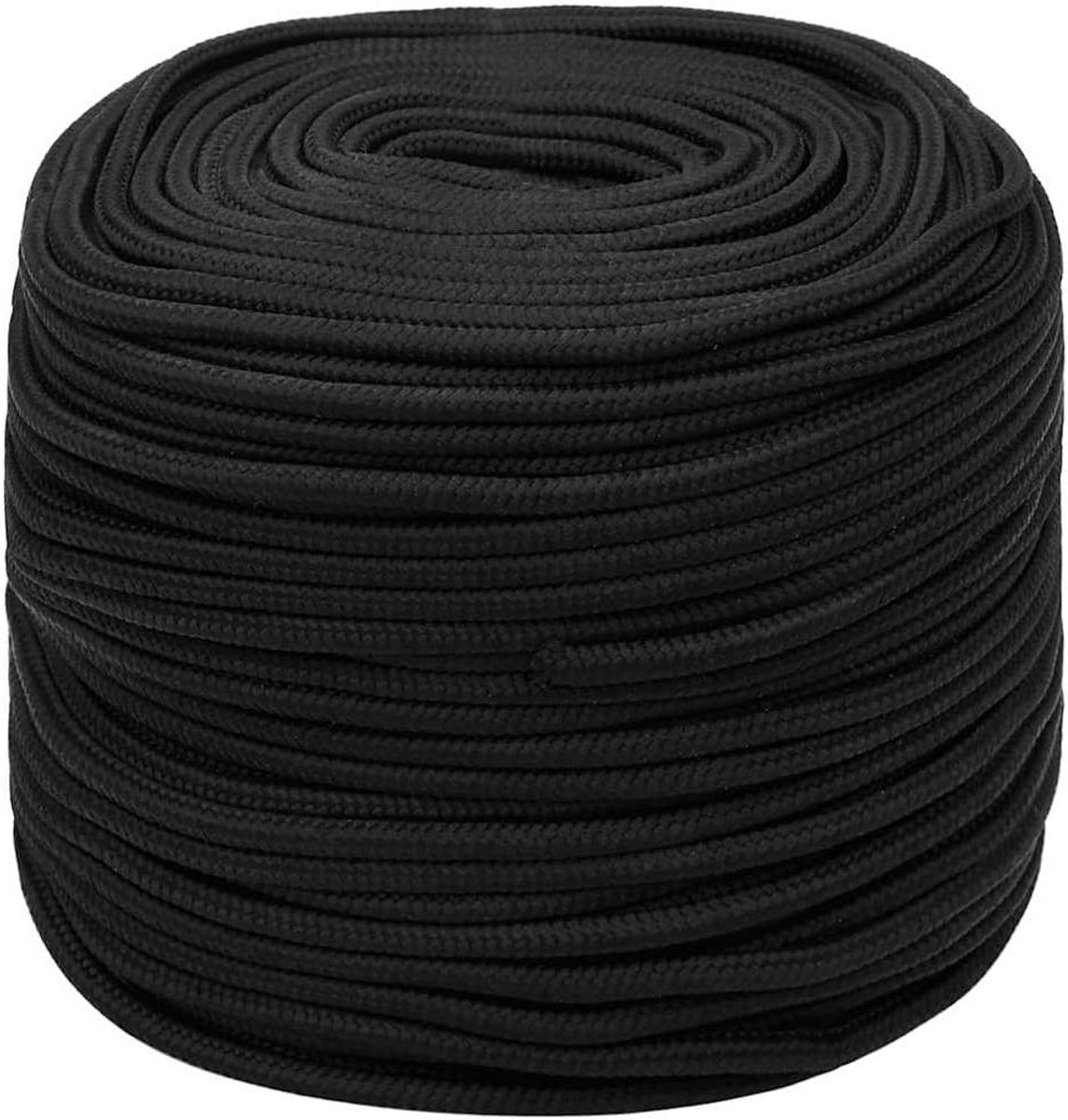 Boottouw - Scheepstouw Doklijn - Zeilen Varen - Sterk Weerbestendig - 8 mm 25 m - Zwart