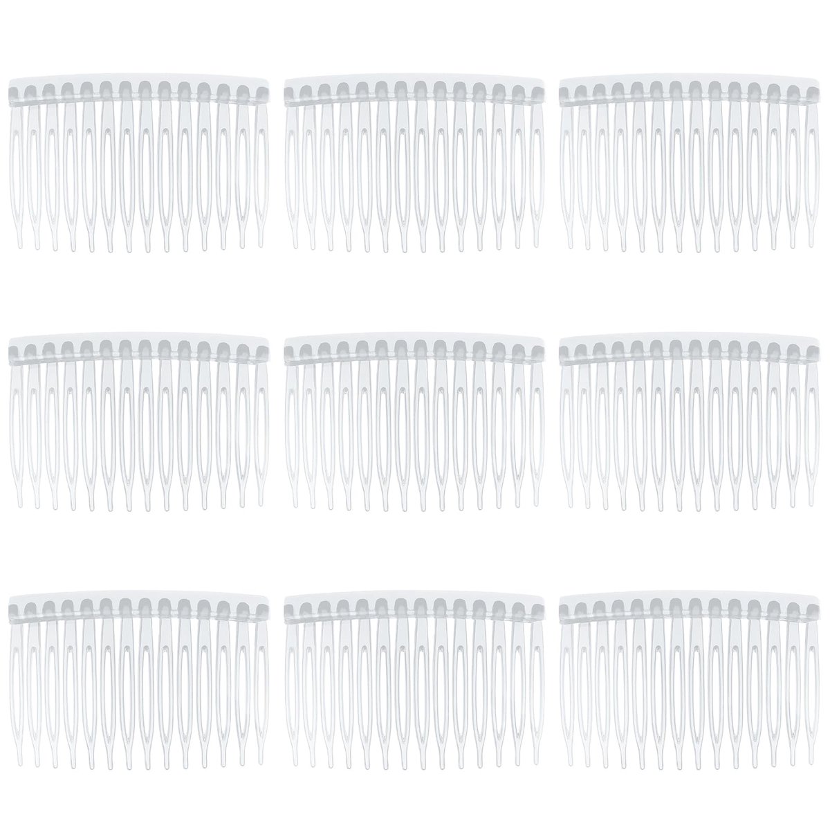 Haarkam om in te steken, stekkam, haar, Franse zijde kammen, klein, kunststof zijde haar twist kam, stekkam, Franse twist kam, haarclips met tanden voor haaraccessoires (transparant)