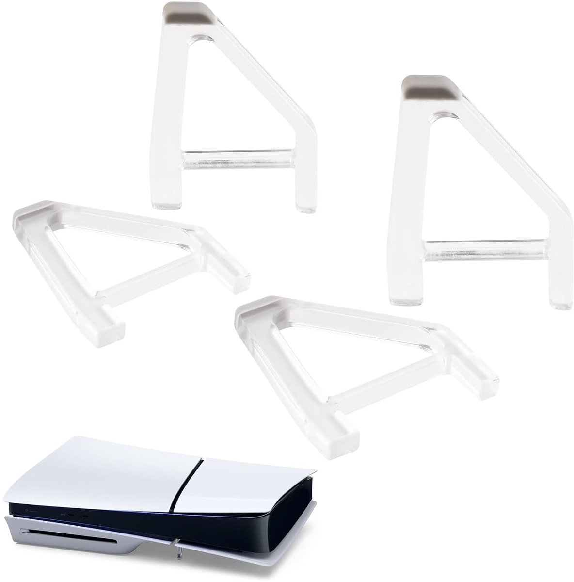 Het standaard is geschikt voor de PS5 slanke versie, horizontale standaard console, geschikt voor Sony PlayStation 5 slanke schijfversie accessoires, standaard vlak (4 stuks)-Stijl 1