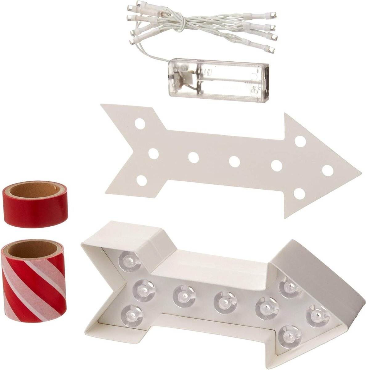 Partytent Kit - Decoratie Set - Feestelijke Decoratie - Verlicht Pijl Ontwerp - 2718 x 533 x 1727 cm - Wit