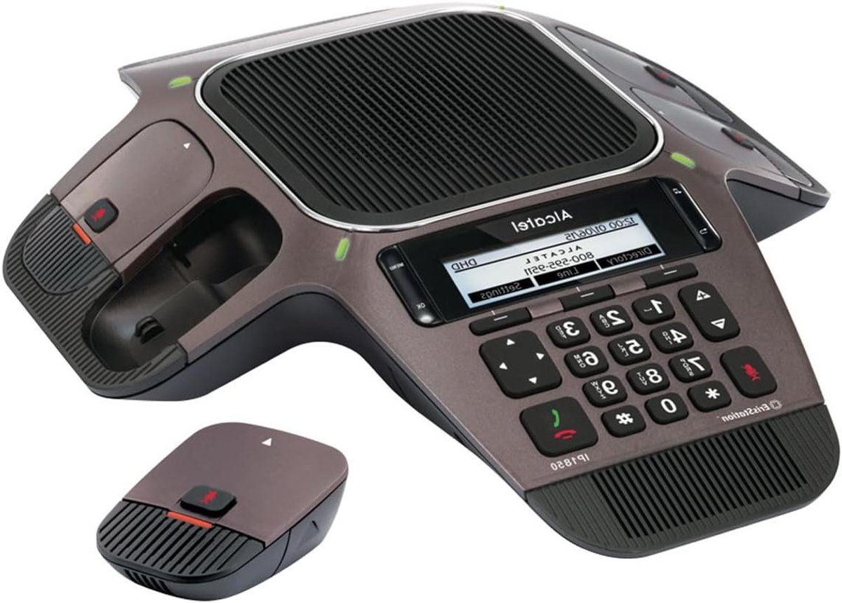 IP Conferentie Telefoon - Zakelijk Telefoon Systeem - Vergaderingen Faciliteren - Vier Microfoons - Niet gespecificeerd - Zwart