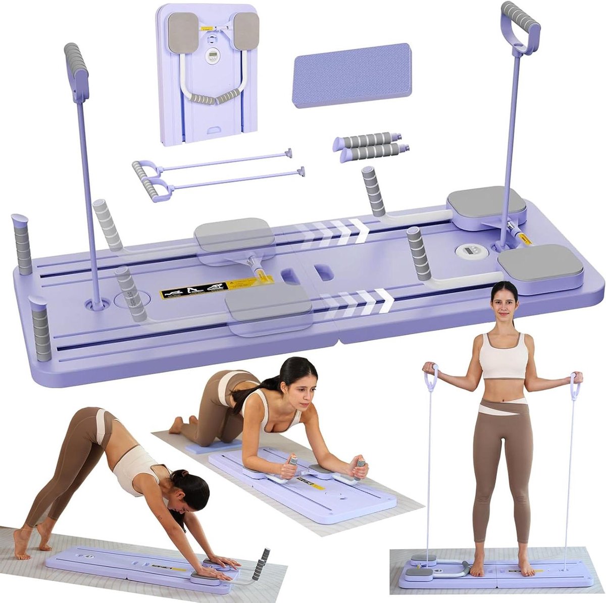 Pilates Reformer Machine - Buikspierentrainer Ab Roller - Thuis Body Workout - Automatische Terugvering