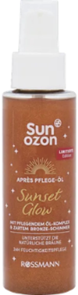 Sunozon Sunset Glow Verzorgende After Sun Olie - 100 ml | After Sun Olie met Gouden Shimmer - Hydraterende Huidverzorging | Limited Edition