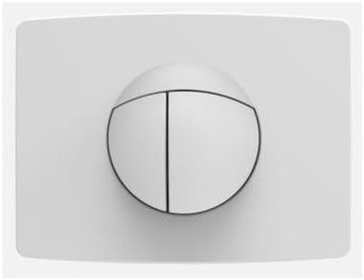 Bedieningsplaat S701 - Spoelplaat Toilet - Toilet Onderhoud - Twee Hoeveelheden Spoeling - 207x153x25 mm - Wit-Alpine