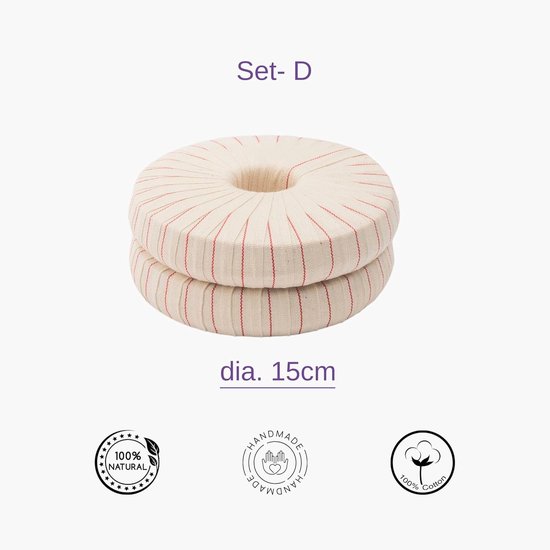 Yoga Hulpmiddelen Set - Yoga Donuts Iyengar - Houding Corrigeren - Ontworpen Door Yoga Meester - 10 Stuks 5 Maten — afbeelding 5