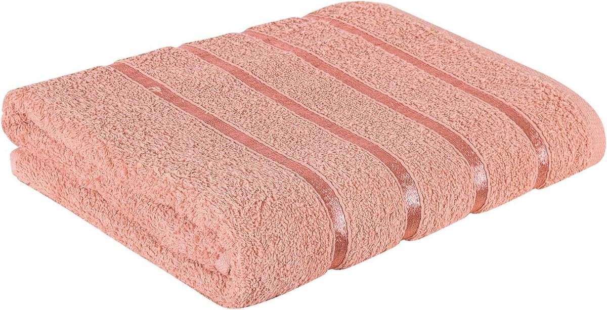 Katoenen Badhanddoek - Zachte Handdoek - Dagelijks Gebruik - Hoge Absorptie - 66x118cm - Blush Roze