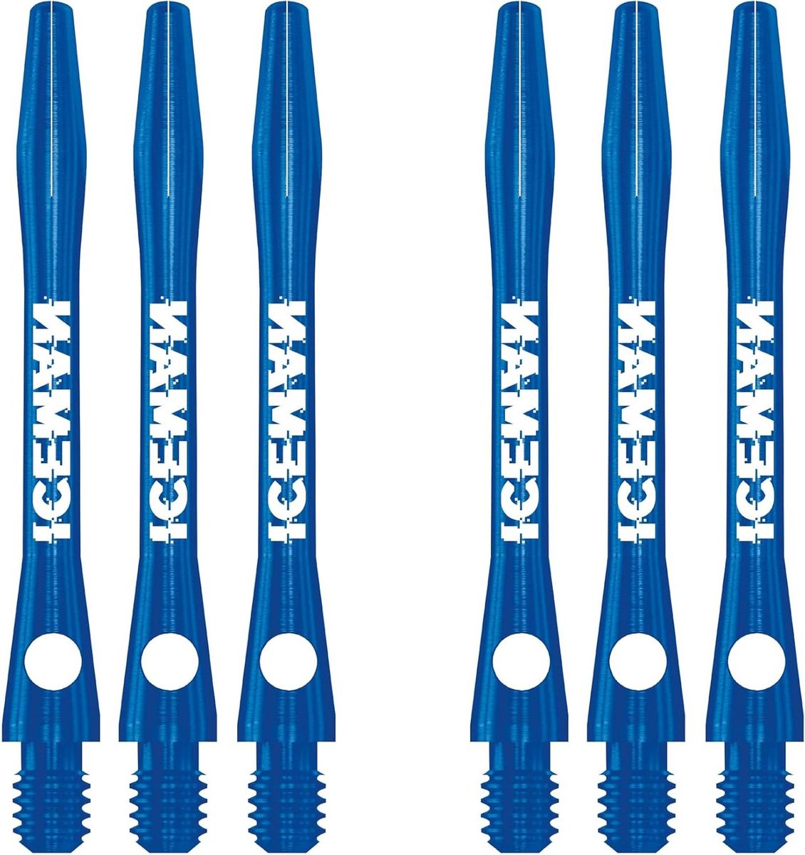 Aluminium Korte Stengels - Dart Stelen - Darts Spelen - Gecoate Aluminium - 36mm - Blauw