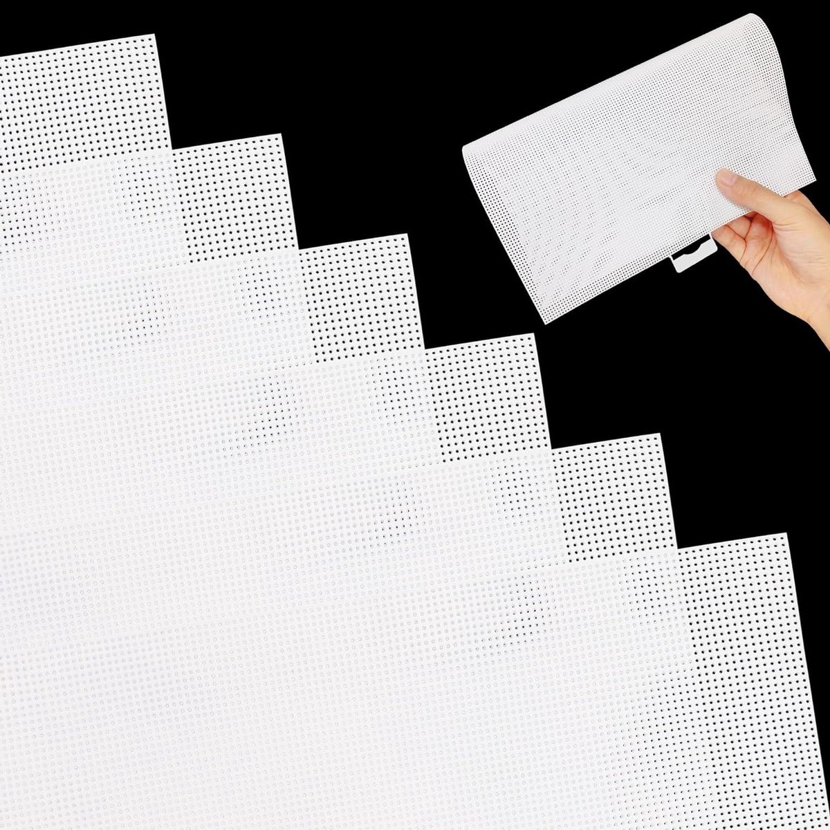 Plastic Canvas Vellen - Borduur Canvas - Handwerk Maken - Vrij Snijdbaar - 28 x 21 cm - Wit
