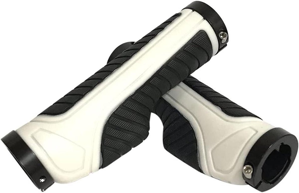 Fiets Stuurgrepen - MTB Handvatten - Comfortabel Fietsen - Ergonomisch Ontwerp - Universele Maat - Wit
