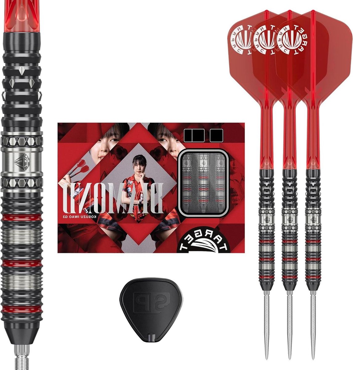 Stalen Darts - Dartpijlen Wolfraam - Precisie Werpen - 90% Wolfraam Barrel - 22G - Rood Zwart