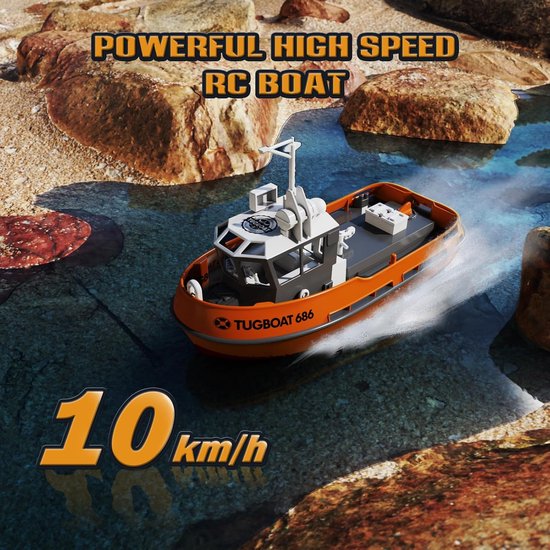Op afstand bestuurbare boot - RC-boot - Speedboot - model boot van Merkloos — afbeelding 3