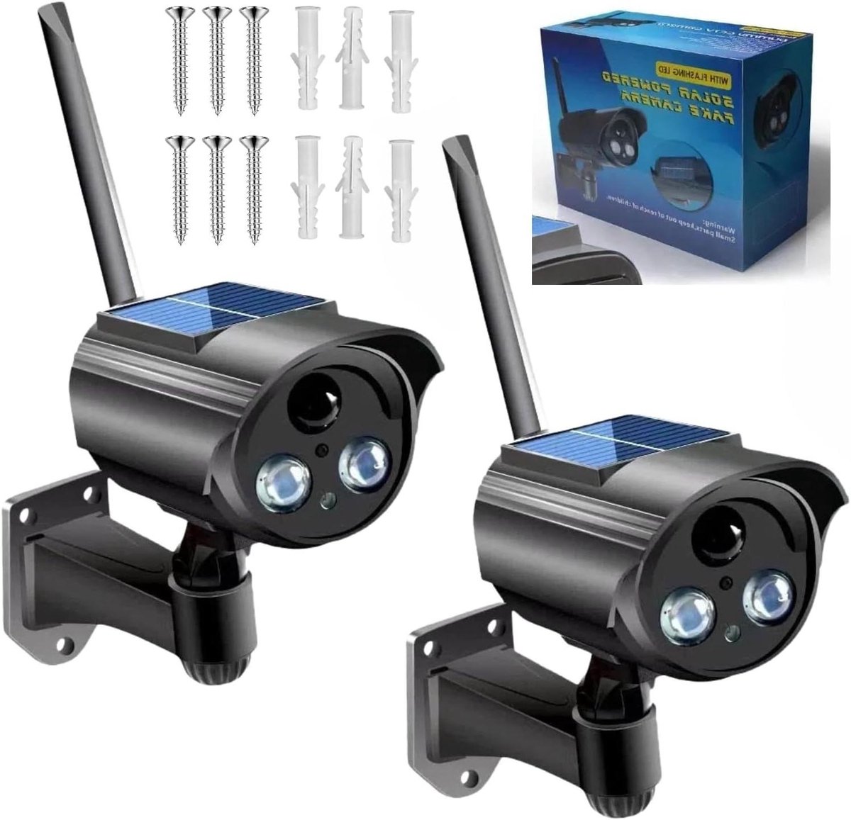 Dummy Camera - Nep Camera Beveiliging - Inbraak Afschrikken - Knipperend LED Licht - 29 x 22 x 75 cm