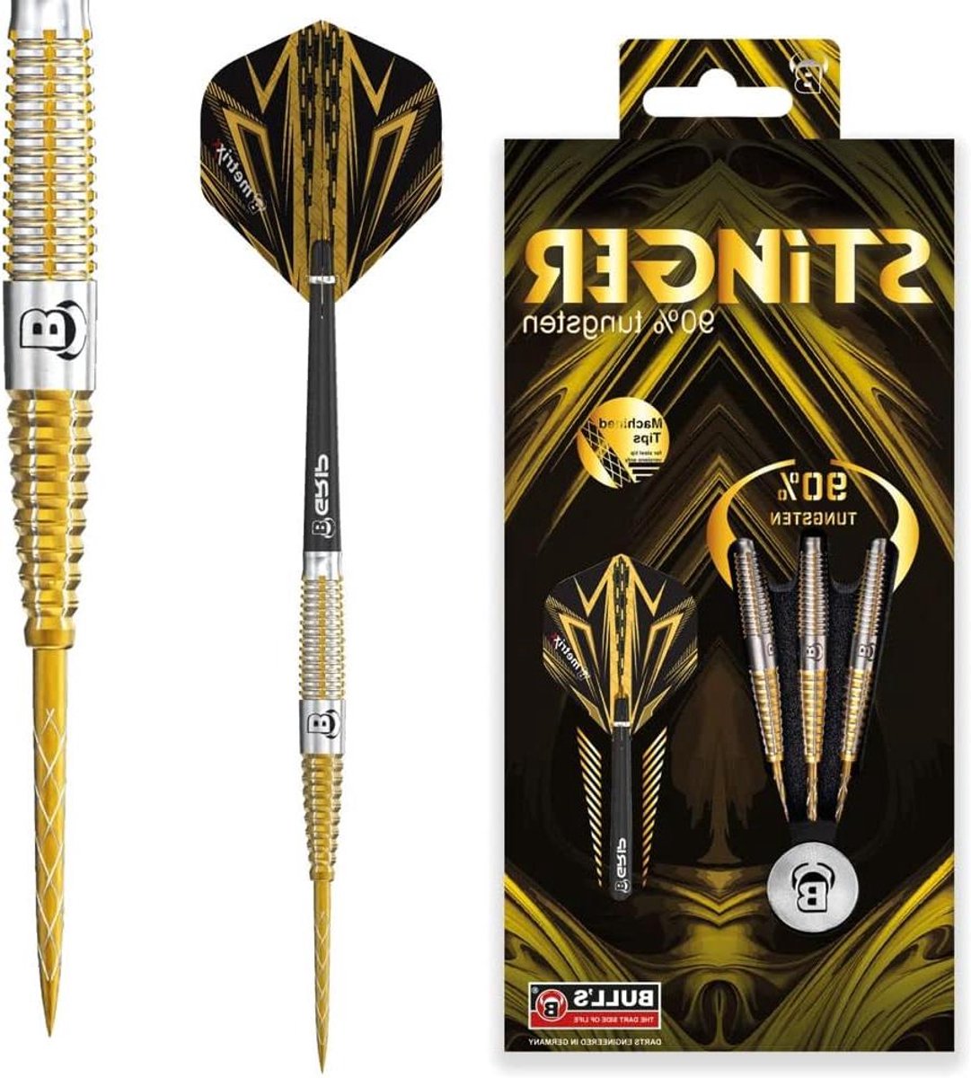 Stalen Darts - Dartpijlen Wolfraam - Precisie Werpen - 90% Wolfraam Constructie - 23 gram - Goud