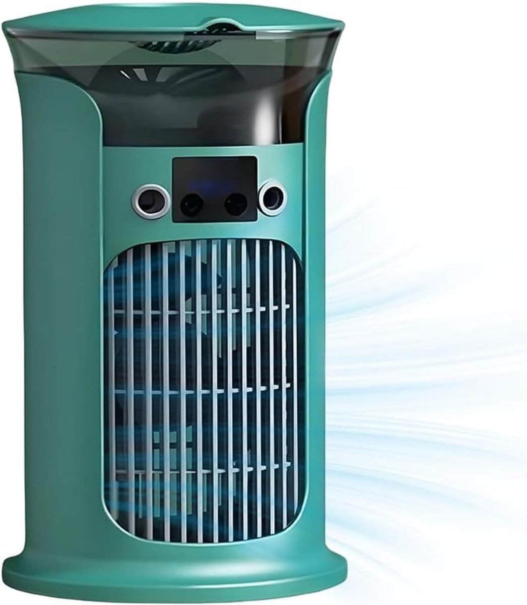 Draagbare Mini Verdampende Luchtkoeler Torenventilator - Persoonlijke Bureaunebel Koelventilator met Watertank - 3 Snelheden Stille Kleine Verticale Airco Ventilator voor Slaapkamer Kantoor Camping Zomer Verkoeling