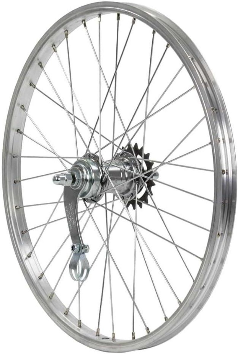 Fietswiel - Reservewiel - Onderhoud Fiets - Terugtrapremnaaf - 20 inch - Zilver