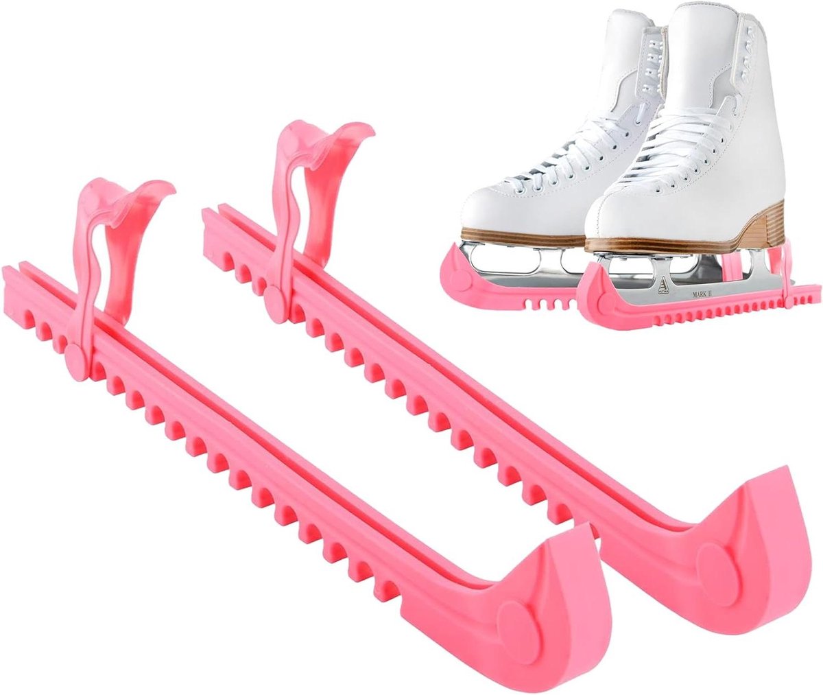 Schaatsbeschermers - Skate Guards - Schaatsen Beschermen - Verstelbare Gesp - 35 cm - Roze