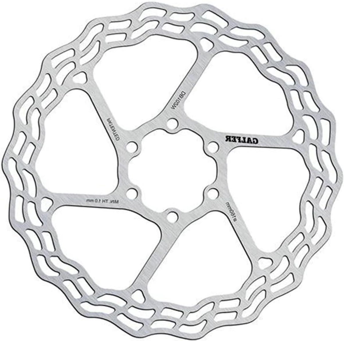 Fietsschijfrem - Remrotor - Fietsen - Wave design - 160 mm - Zwart