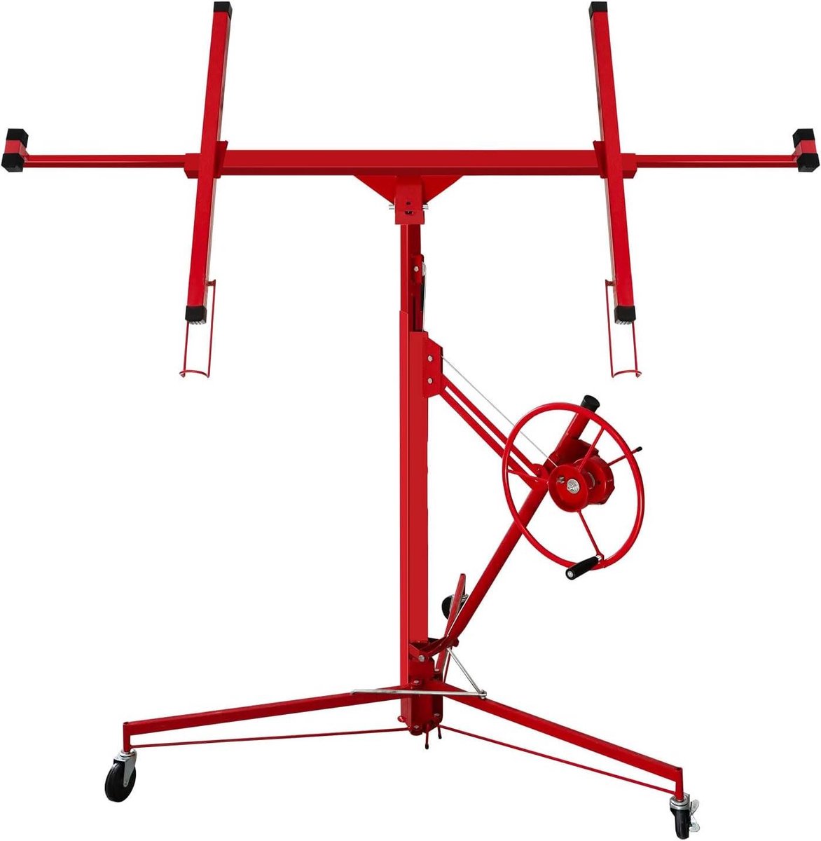 Gipsplaat Lift - Plaat Lift - Panden Monteren - Uitschuifbaar - 350 cm Hoog - Rood
