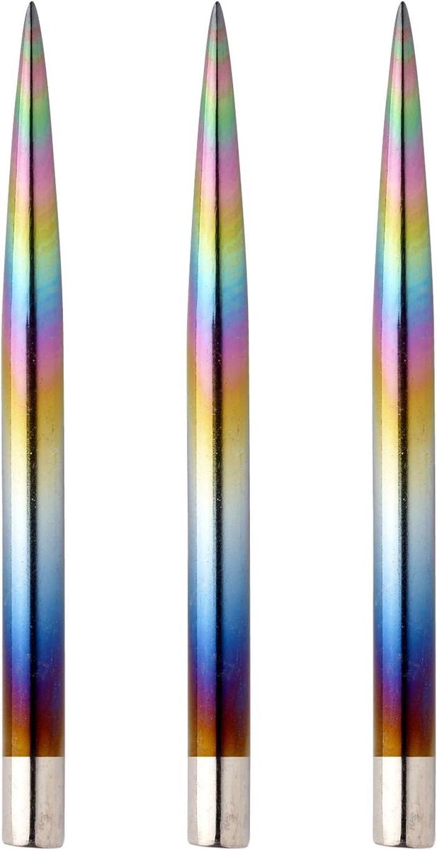 Dart Punten - Reserve Punten - Darts Spelen - Regenboog Effect Coating - 32mm 3 Sets - Gekleurd
