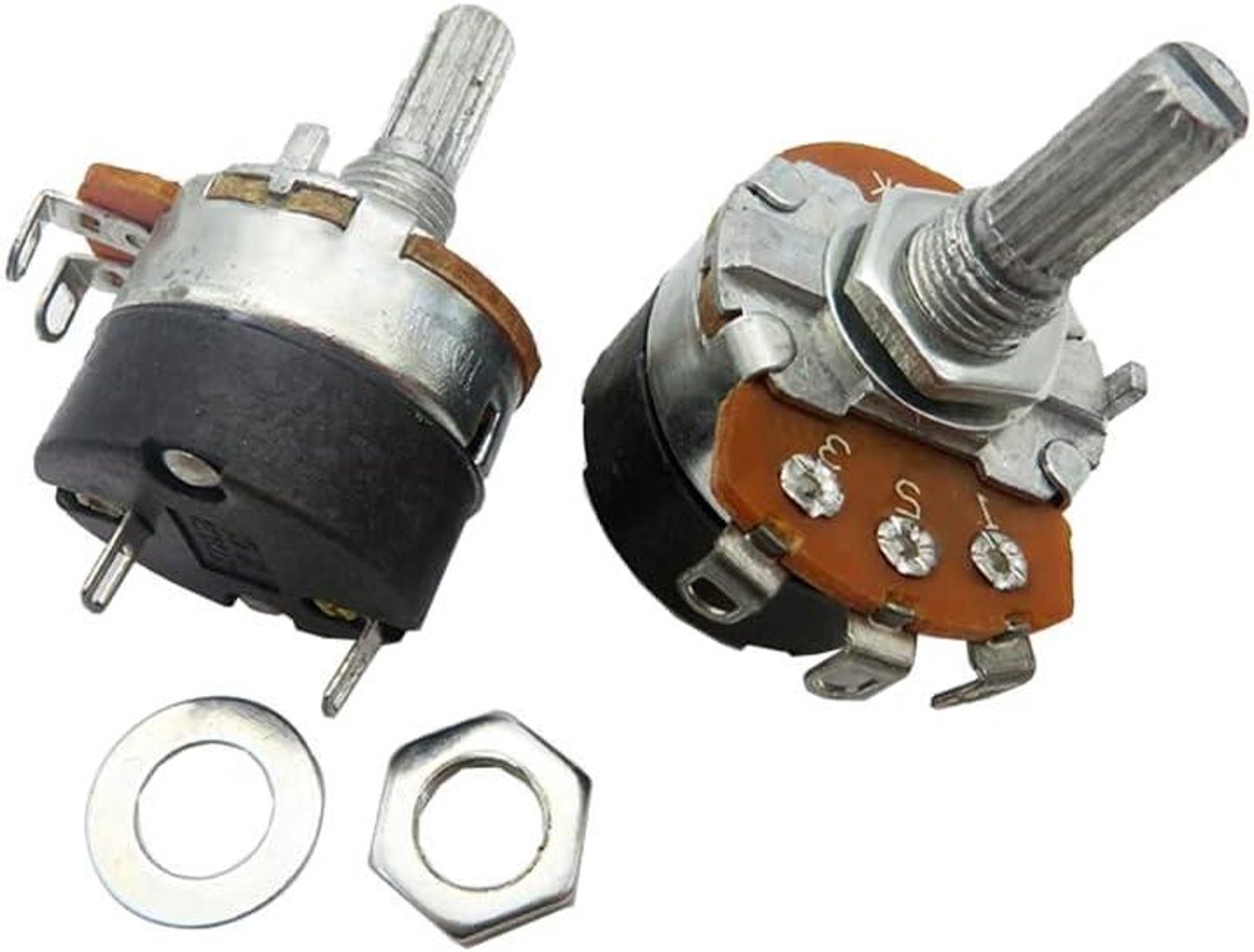 Weerstand Controller - Draaipotentiometer - Elektronische Projecten - Instelbare Weerstand - 50K Ohm - Zilverkleurig