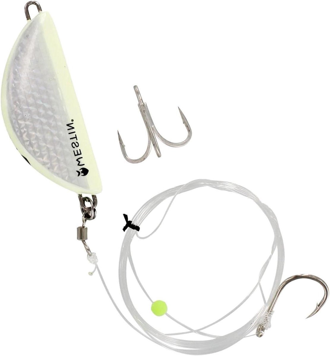Lokaasmontage Heilbot - Zeesysteem Vissen - Zeevissen Heilbot - Anti Twist Systeem - 350g - Glow
