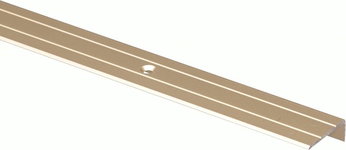 Profiel voor trappen - Trapprofiel aluminium - Trap renoveren - Voorgeboorde gaten - 100 cm - Zandkleurig