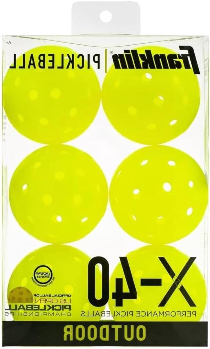 Pickleballen Set - Outdoor Ballen - Sporten Buiten - Officiële Maat - 6 Stuks - Geel