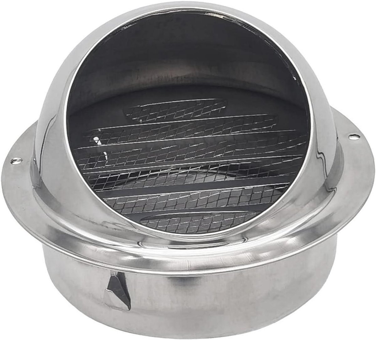 Afvoerluchtrooster - Ventilatierooster - Ventilatie Buiten - Insectenbescherming - 200 mm - Zilver