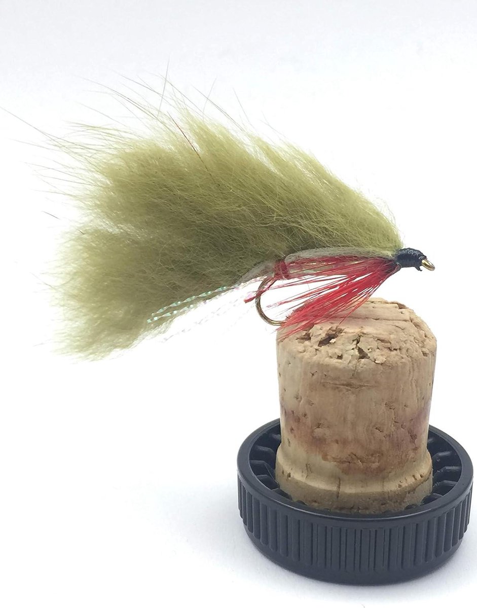 Zonker Lure - Forel Snoek - Vissen Vliegvissen - Set van 10 - Maat 10 - Groen